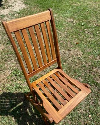 Sedie  in legno pieghevoli da giardino
