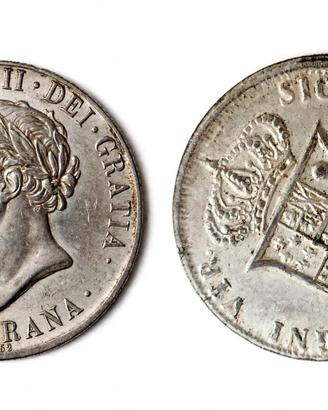 120 Grana 1852 Ferdinando II - Argento 27,5g - BB