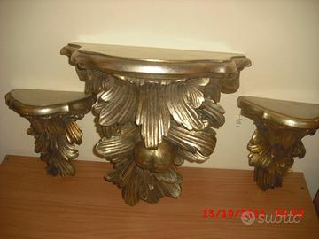 Trittico mensole in legno