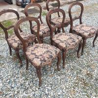 Sedie (6) luigi filippo in mogano.