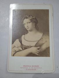 Foto cartolina fratelli Alinari La Fornarina 