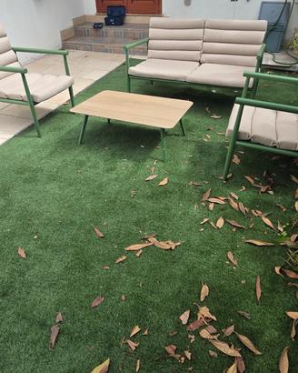 set da giardino, divano, poltrone e tavolino