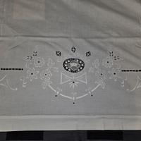 Lenzuolo ricamato cotone bianco