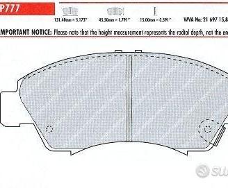 Pastiglie freno sportive FERODO RACING FCP 777