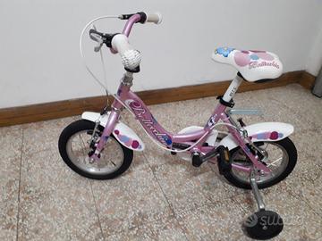 Bici bambina da 12,5 con rotelle 