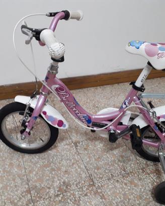 Bici bambina da 12,5 con rotelle 