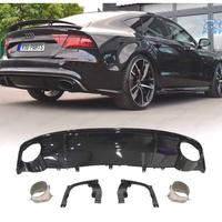 DIFFUSORE AUDI A7 16-18 LOOK RS7 TERMINALI DI SCAR