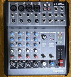 Mixer Proel M6,borsa, alimentatore nuovo