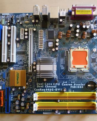 Scheda madre AsRock 945G-DVI 775 funzionante