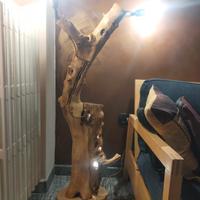 Lampada da terra legno secolare d'Ulivo