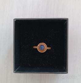 Anello ottone e lapislazzuli regolabile