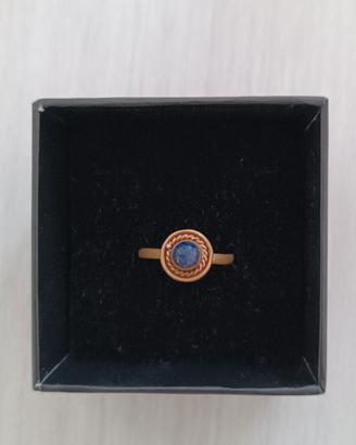 Anello ottone e lapislazzuli regolabile