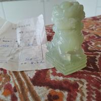 Statuetta cane Foo cinese in giada autentica 
