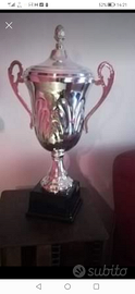 Coppa trofeo sportivo in metallo