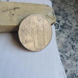 moneta da 100 lira del 1958