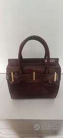 borsa uomo-donna anni 60-70 cuoio marrone