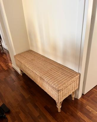 Panca contenitore, fatta a mano in rattan, IKEA