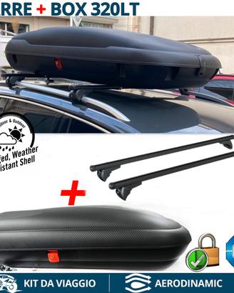 Baule Box 320Lt + BARRE Portatutto per Jaecoo 7