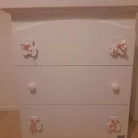 Cassettiera con fasciatoio bimba Erbesi