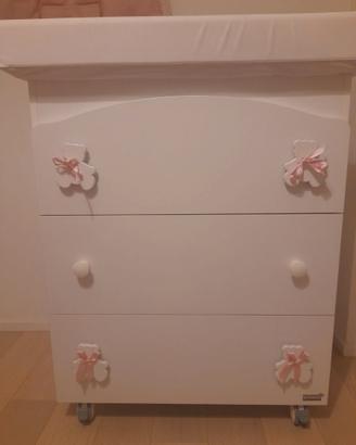 Cassettiera con fasciatoio bimba Erbesi