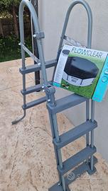 Scala e copertura per piscina