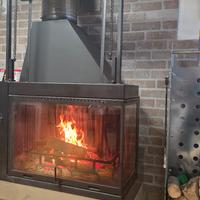 Stufa a legna angolare 100m2