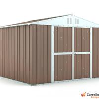 Box capanno giardino Acciaio 327x269 tortora