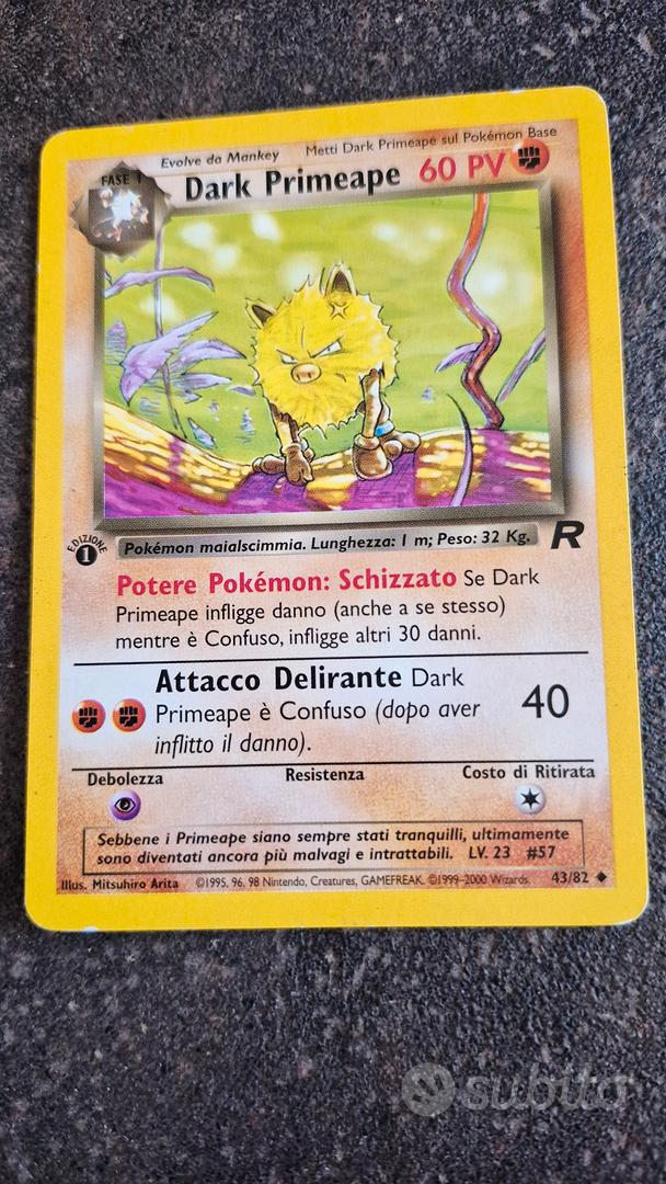 Carta Pokmon Dark Primeape - Collezionismo In vendita a Venezia
