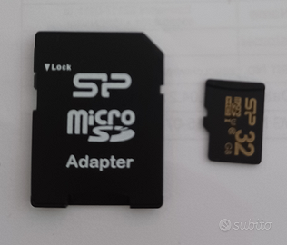Micro SD 32GB SP con Adattatore - NUOVA