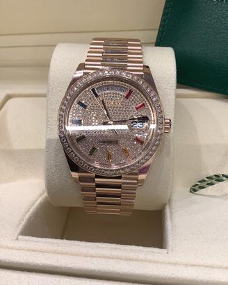 Rolex Day Date Oro Rosa Diamond Pavé RBR