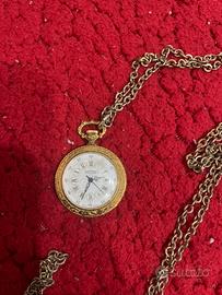 Orologio da taschino TISSIER vintage placcato oro