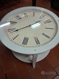 Tavolino Vintage con Orologio funzionante