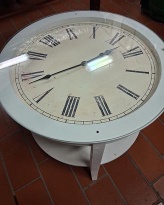 Tavolino Vintage con Orologio funzionante