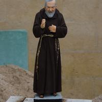STATUA PADRE PIO 60CM IN CEMENTO DIPINTO A MANO
