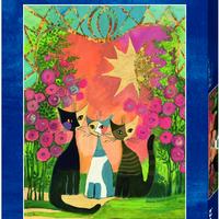 Puzzle soggetto artistico gatti (adulti e ragazzi)