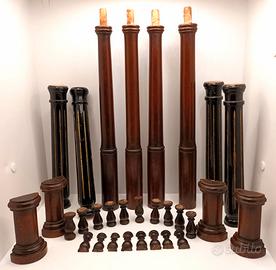 antichi fregi colonne impero in legno per mobili