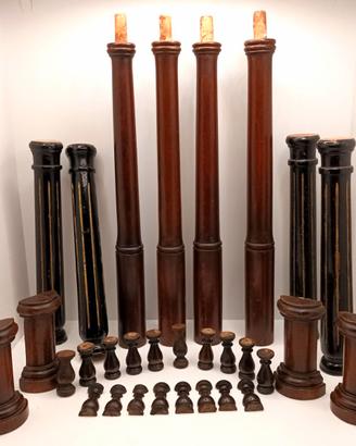 antichi fregi colonne impero in legno per mobili