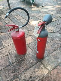 Coppia estintori polvere 6kg anidride carbonica 2k