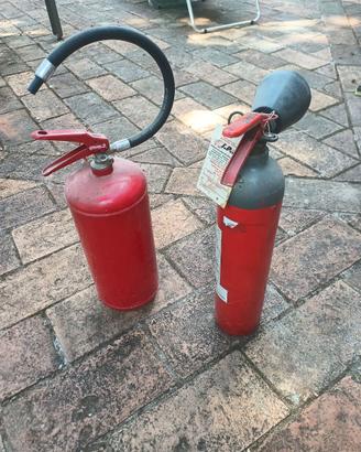 Coppia estintori polvere 6kg anidride carbonica 2k