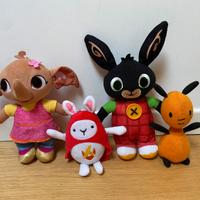 Peluche Bing, Sula, Flop, Hoppity Voosh