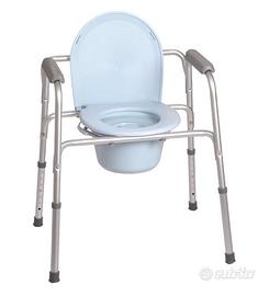 Sedia wc per anziani difficoltà deambulazione