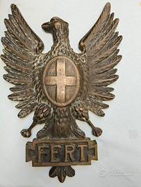 Scultura in bronzo Stemma Savoia