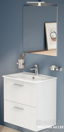 Mobile bagno sospeso moderno 2 cassetti + specchio