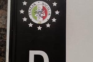 Adesivo Bandiera Sicilia Italia Napoli per Targa 