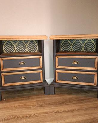 Coppia comodini stile industrial