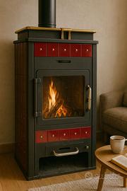 Stufa a legna Lincar 8 kW come nuova (Brescia)