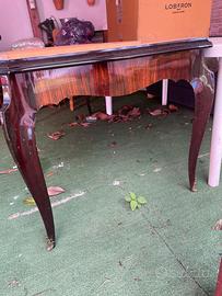 Tavolo antico legno e marmo