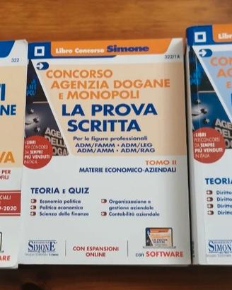 3 libri concorso Agenzie dogane e dei monopoli