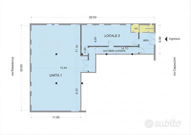 Locale commerciale 400 mq