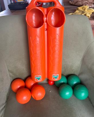Gioco Bocce Anni 80 Vintage Mach Sapia Arancione
